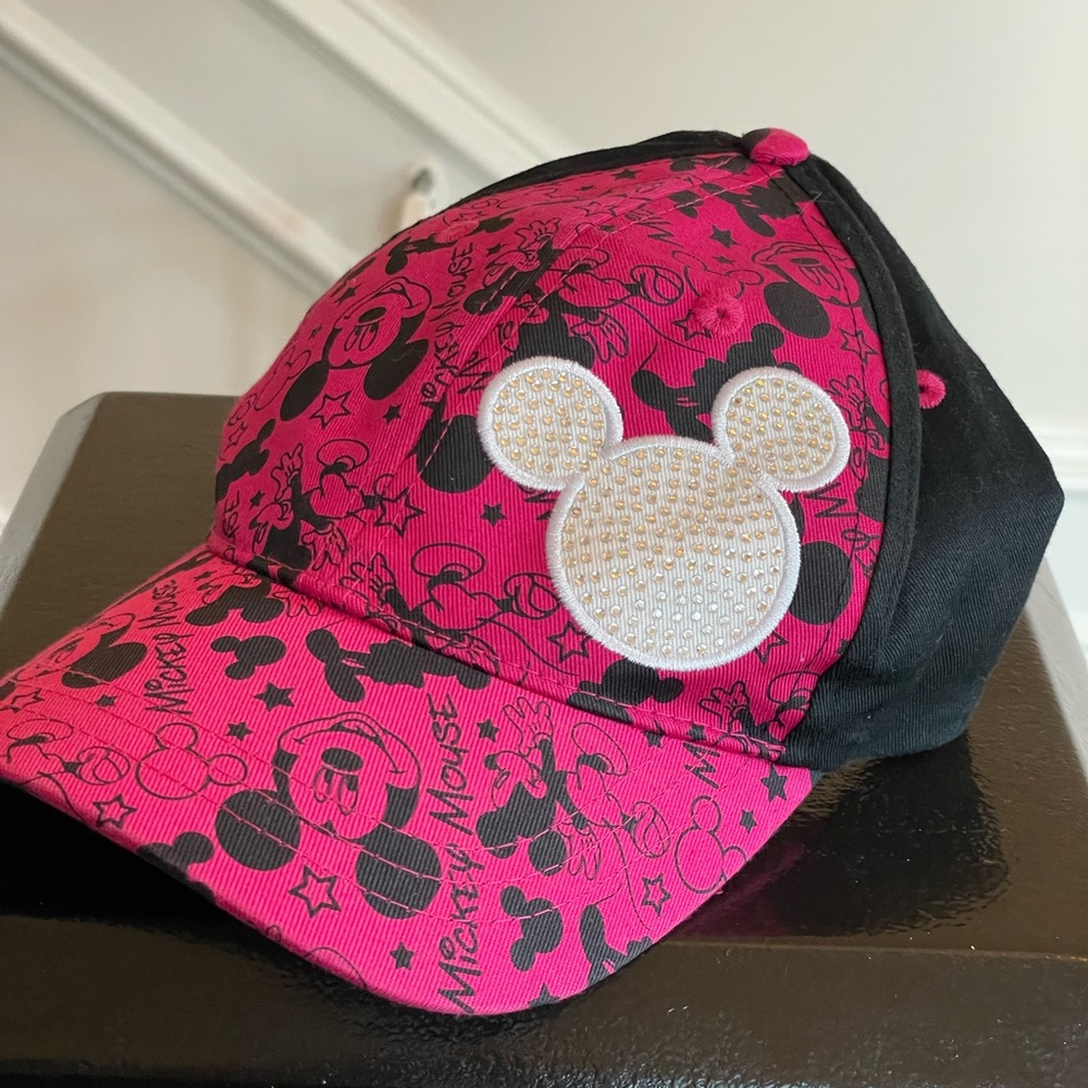 Women’s Pink and Black Mickey Mouse Cap